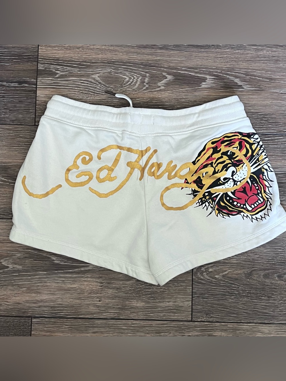 Ed Hardy Shorts White Womens Medium Y2K